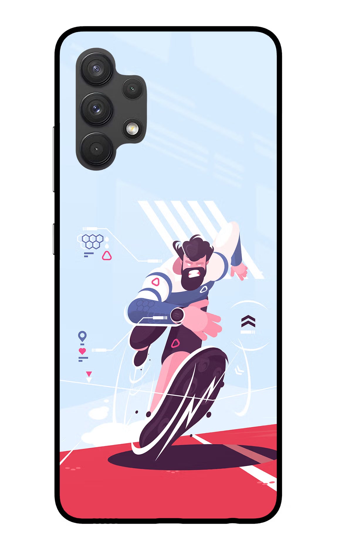 Run Pro Samsung A32 4G Glass Case Back Cover by Casekaro