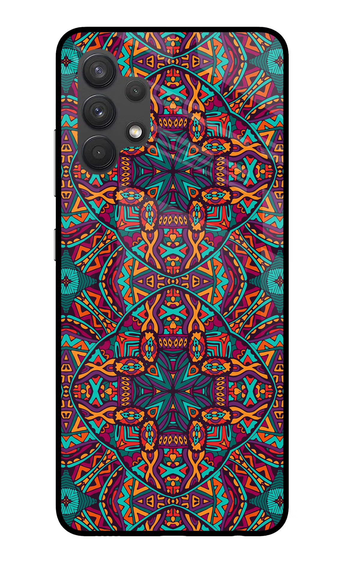 Colour Mandala Samsung A32 4G Glass Case Back Cover by Casekaro