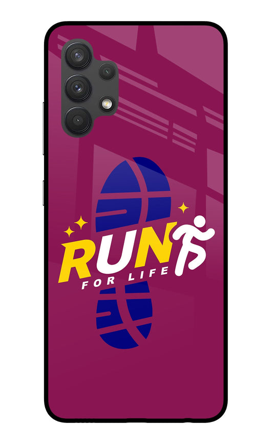 Run for Life Samsung A32 4G Glass Case