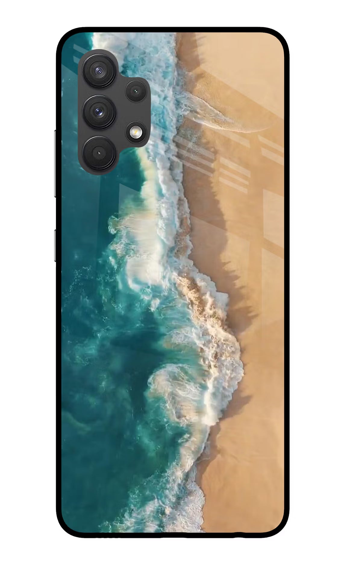 Ocean Beach Samsung A32 4G Glass Case Back Cover by Casekaro