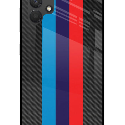 BMW Stripes Pattern Samsung A32 4G Glass Case