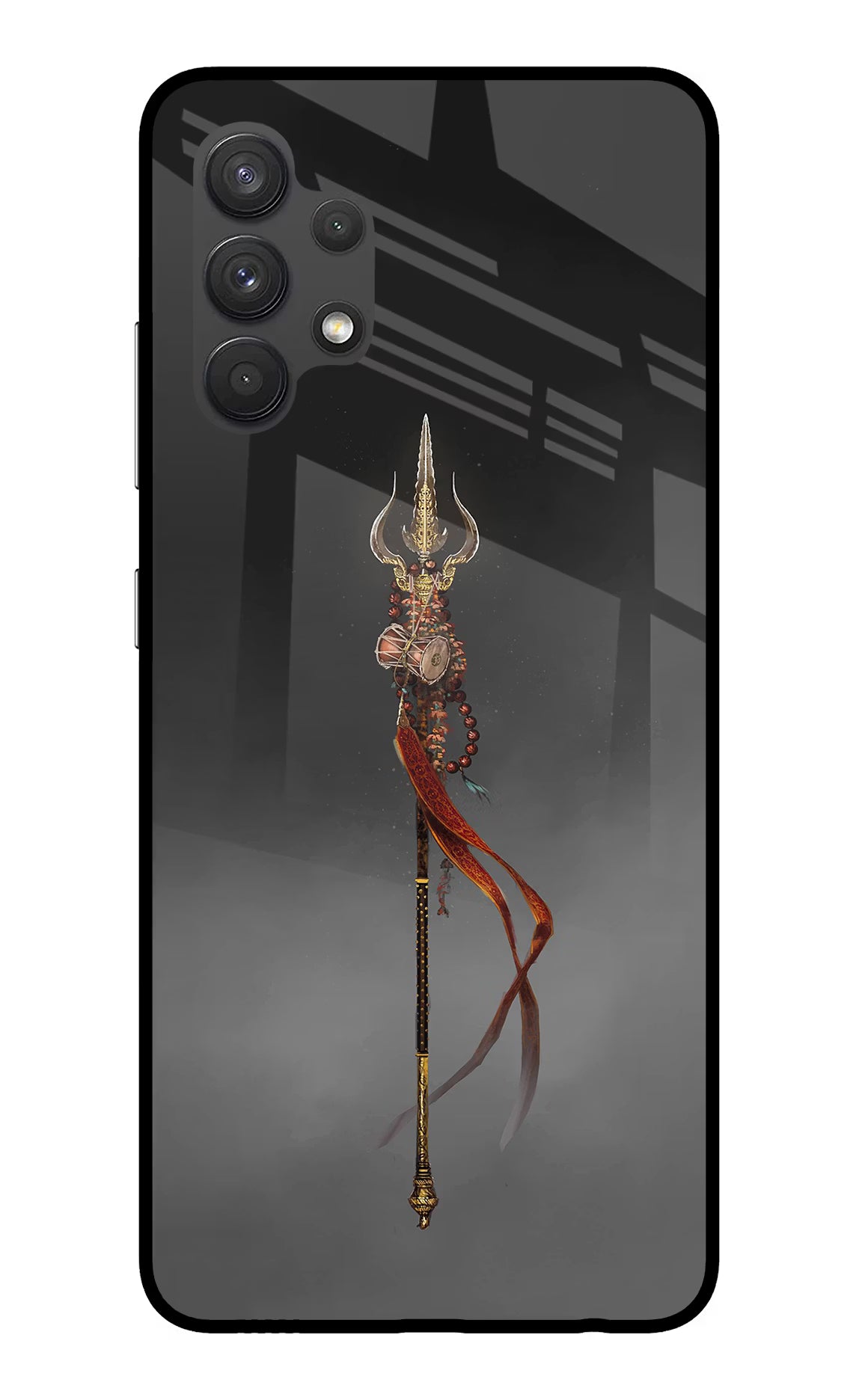 Shiv Trishul Samsung A32 4G Glass Case Back Cover by Casekaro