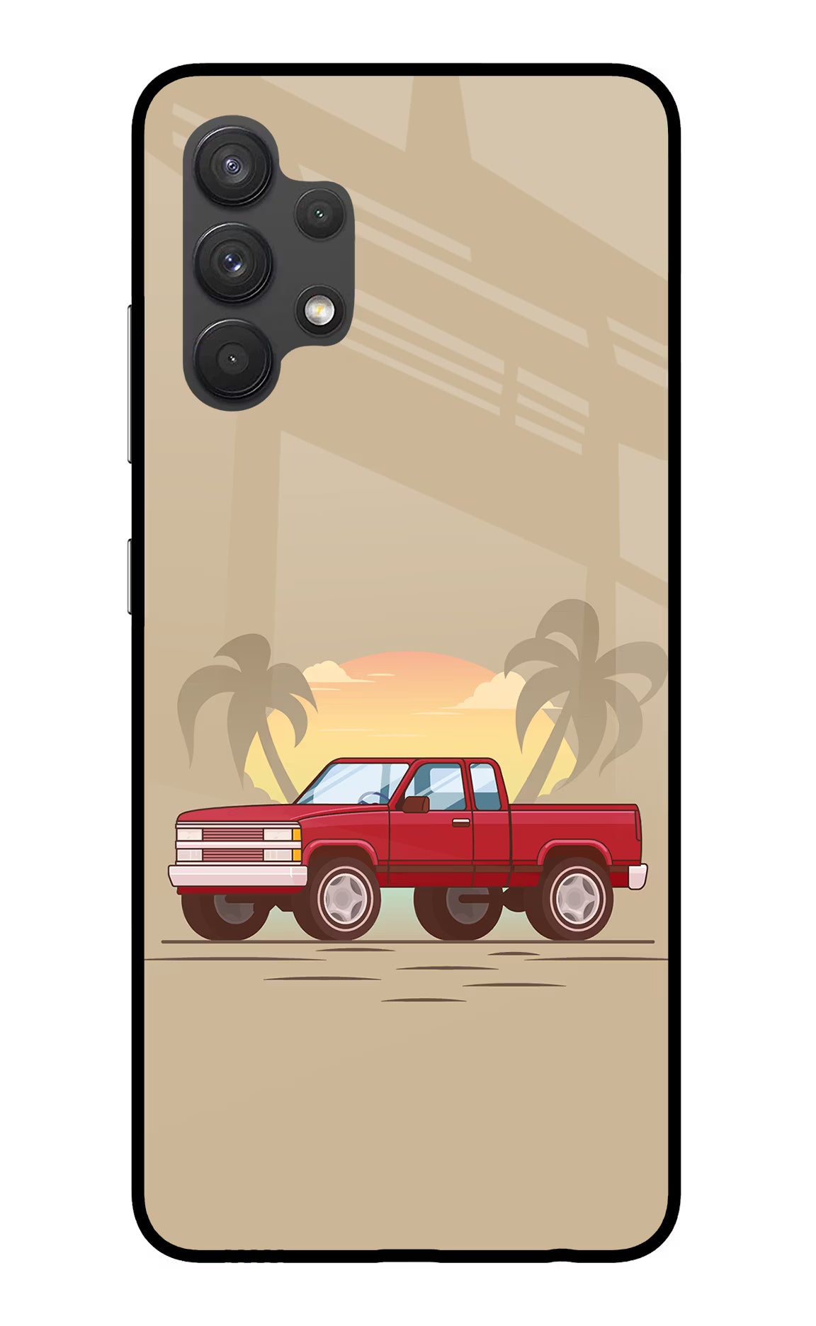 Desert Classic Drive Samsung A32 4G Glass Case Back Cover by Casekaro