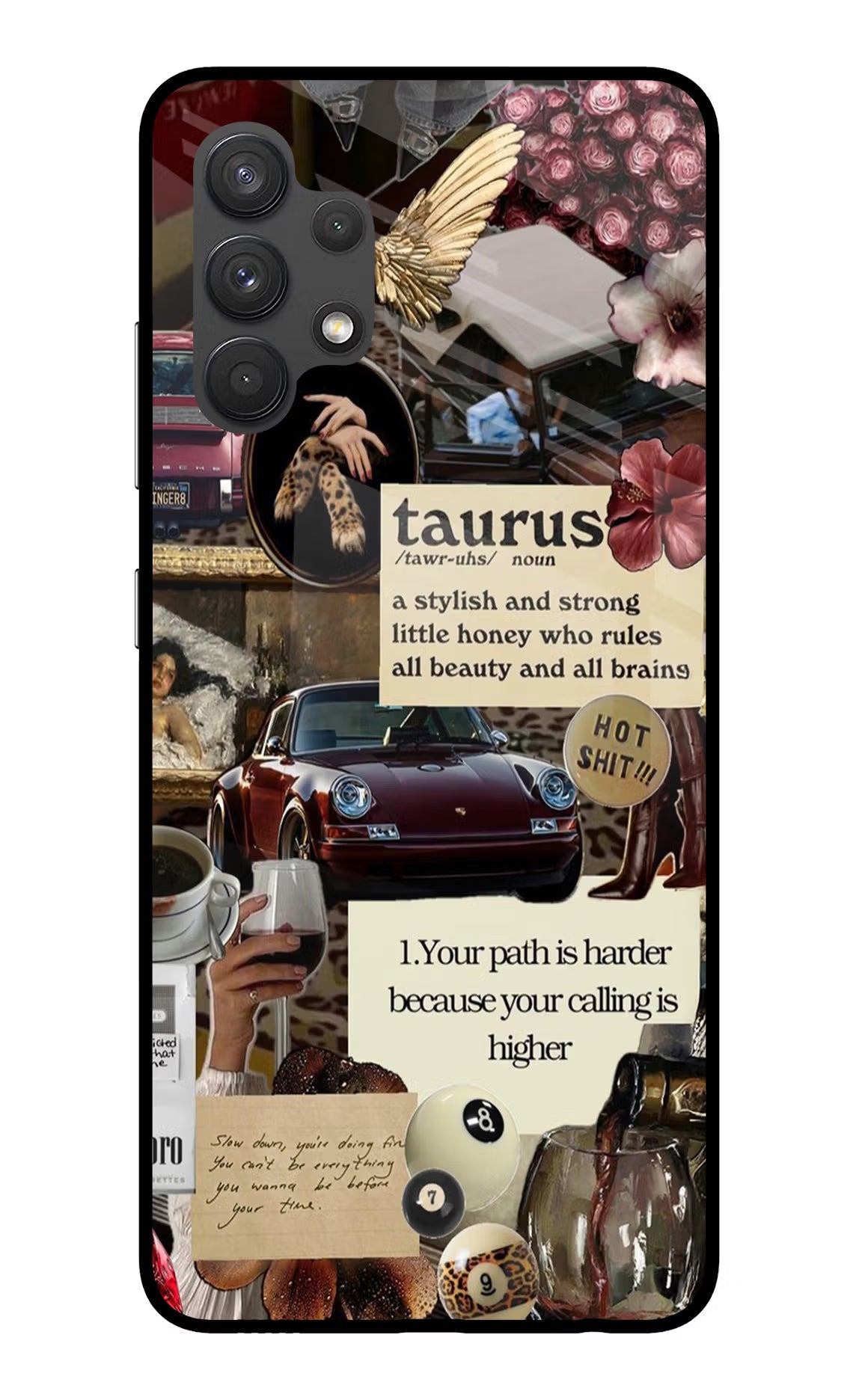 Taurus Zodiac Samsung A32 4G Glass Case Back Cover by Casekaro