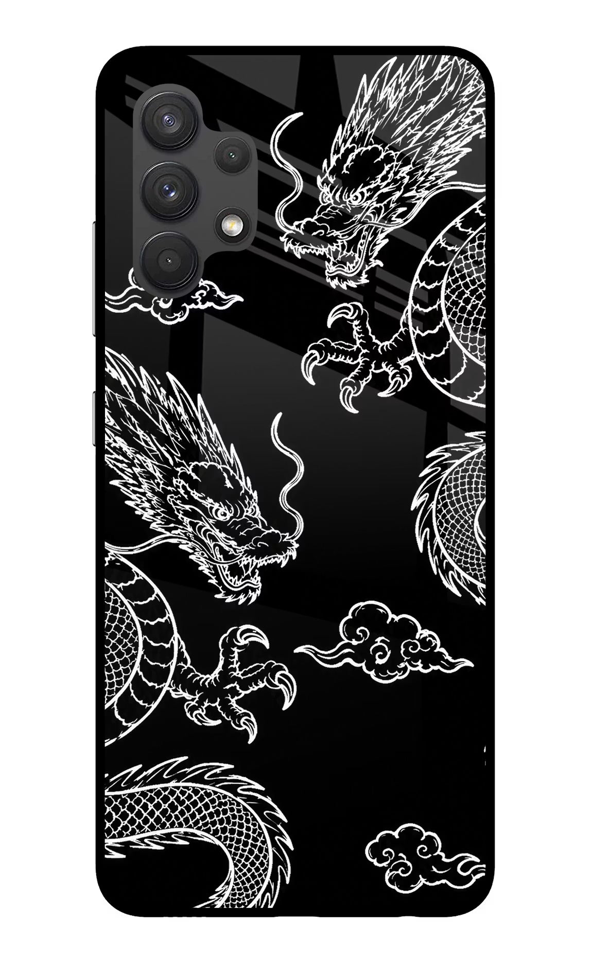 Twin Dragons Samsung A32 4G Glass Case