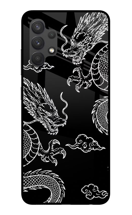 Twin Dragons Samsung A32 4G Glass Case
