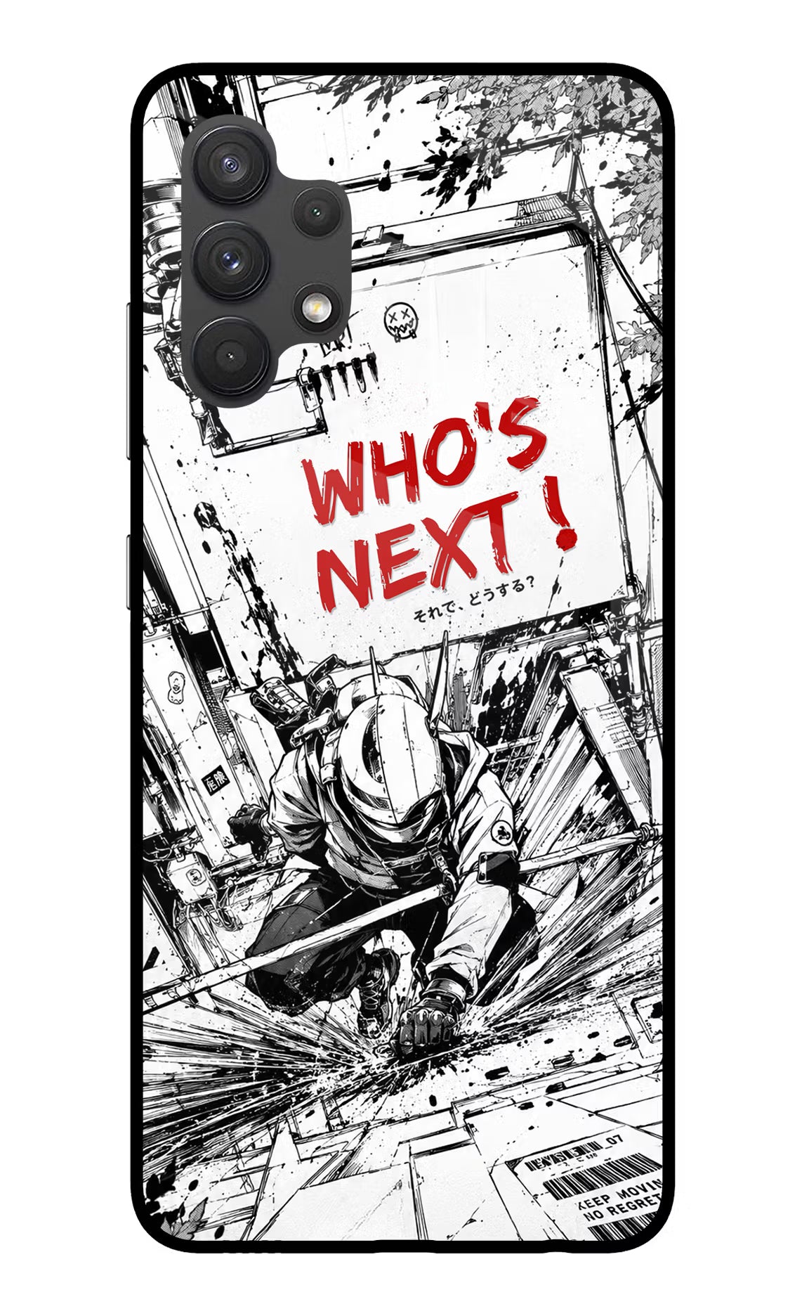 Who's Next Samsung A32 4G Glass Case Back Cover by Casekaro