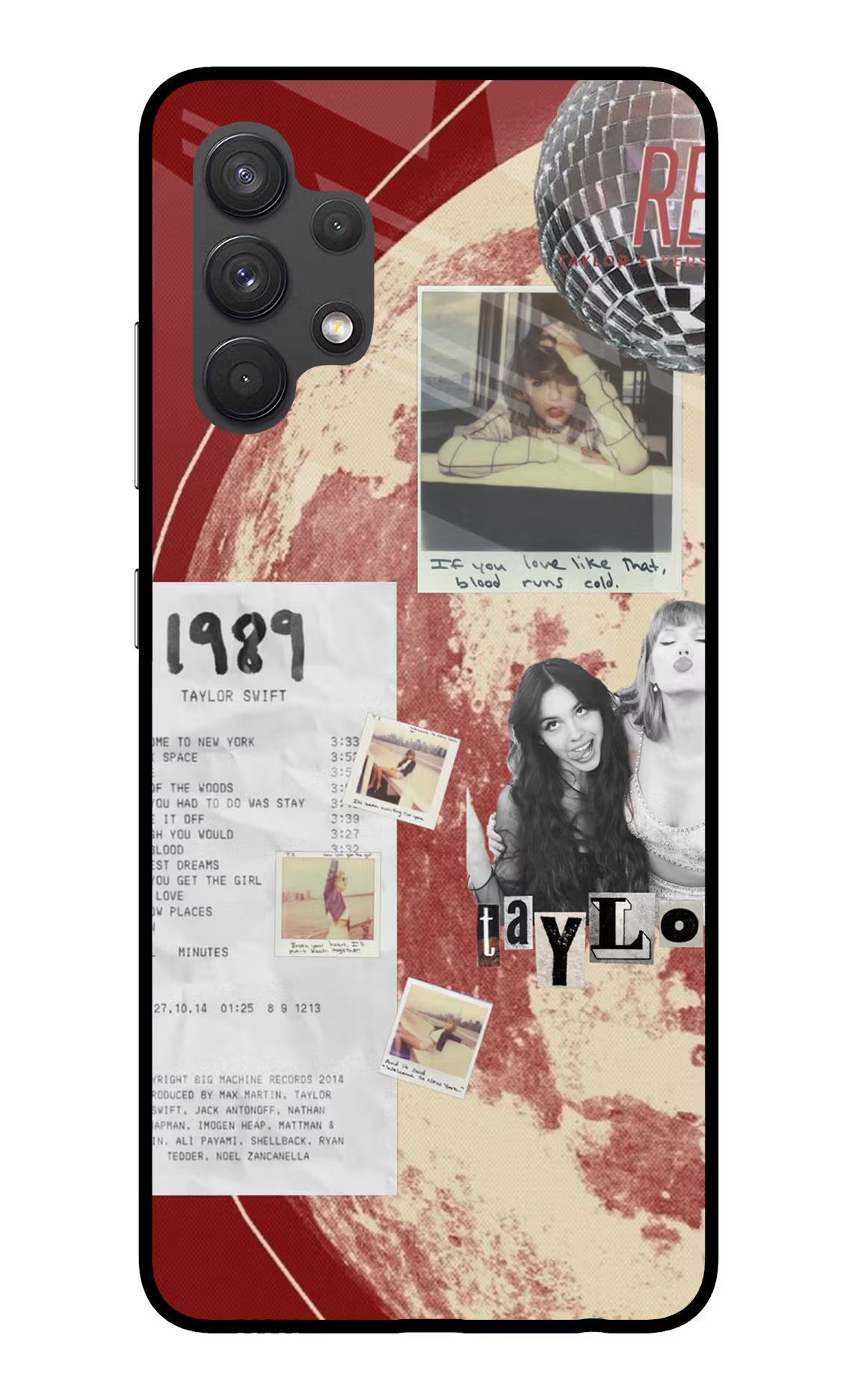 Taylor Swift Samsung A32 4G Glass Case Back Cover by Casekaro