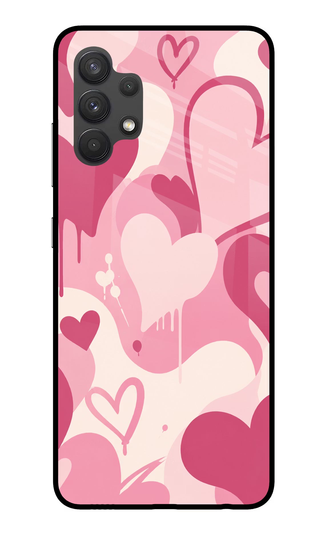Hearty case Samsung A32 4G Glass Case Back Cover by Casekaro