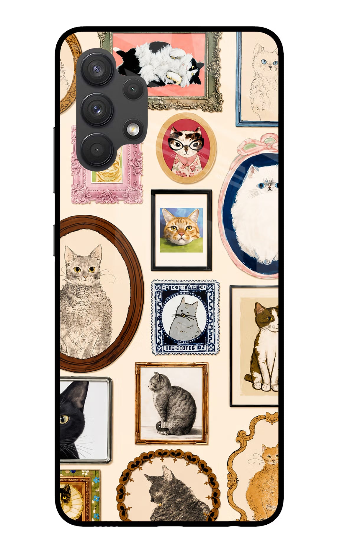 Mirror Cats Samsung A32 4G Glass Case