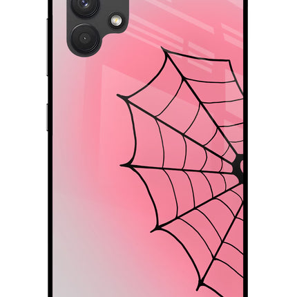 Pink Web Samsung A32 4G Glass Case