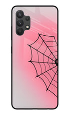 Pink Web Samsung A32 4G Glass Case