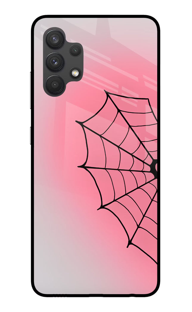 Pink Web Samsung A32 4G Glass Case