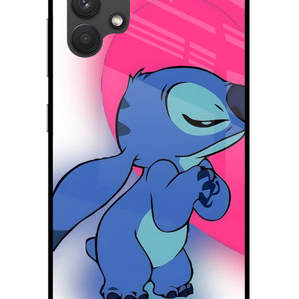 Stitch Hug Samsung A32 4G Glass Case