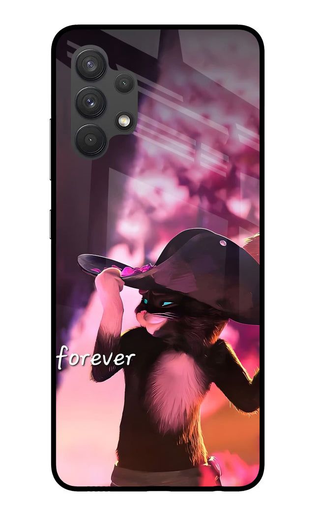 Forever Cat Samsung A32 4G Glass Case