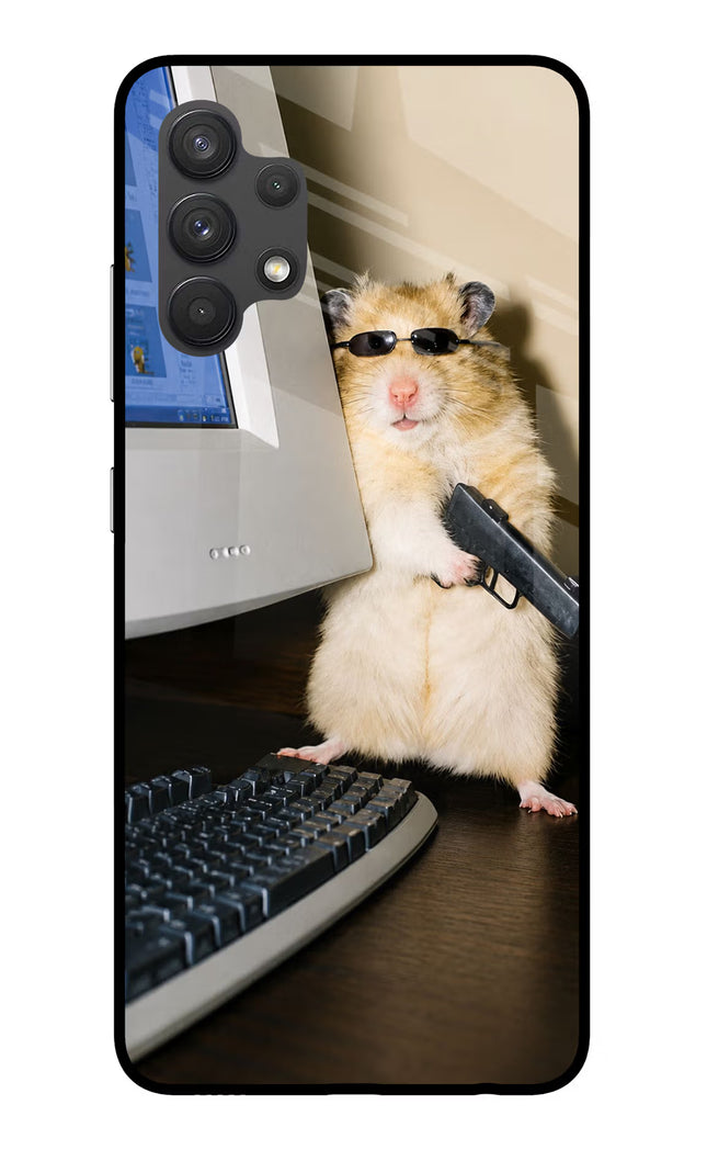 Hacker Hamster Samsung A32 4G Glass Case