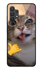 Silly Cat Call Samsung A32 4G Glass Case