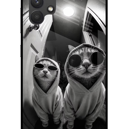 Hood Cats Samsung A32 4G Glass Case