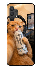 Gamer Cat Energy Samsung A32 4G Glass Case