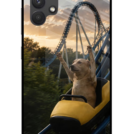 Rollercoaster Dog Samsung A32 4G Glass Case