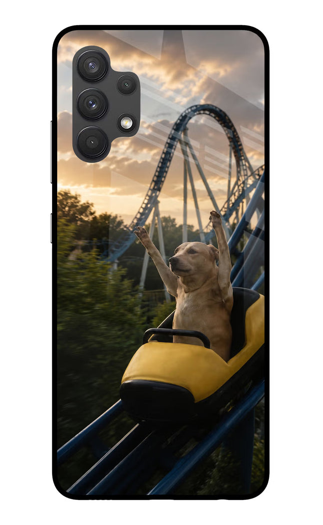 Rollercoaster Dog Samsung A32 4G Glass Case