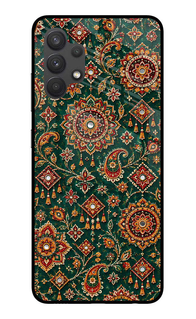Green Pataka Samsung A32 4G Glass Case