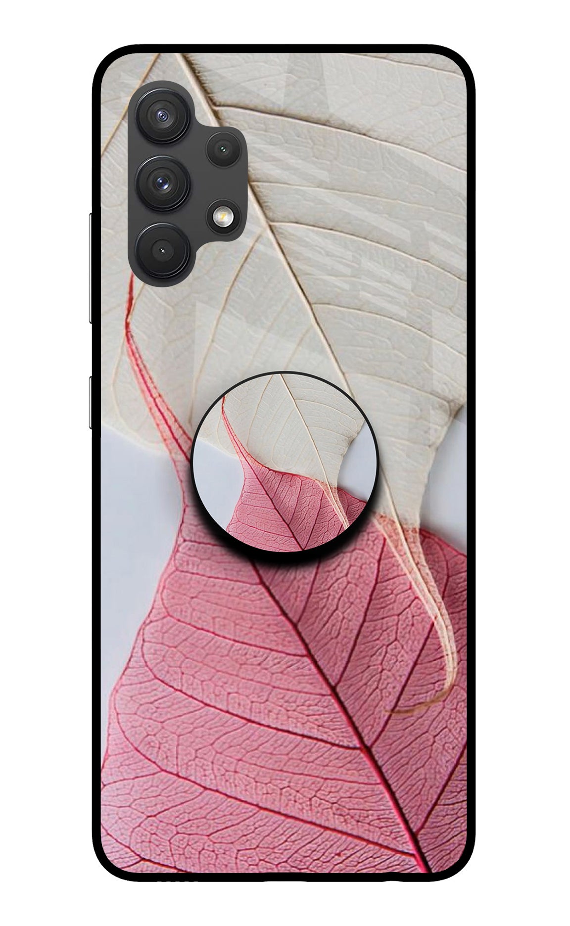 White Pink Leaf Samsung A32 4G Pop Case