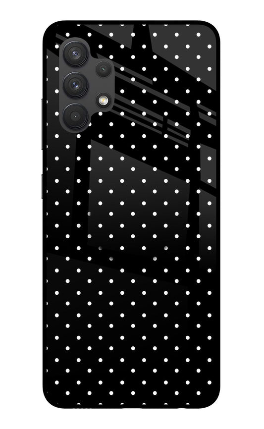 White Dots Samsung A32 4G Glass Case