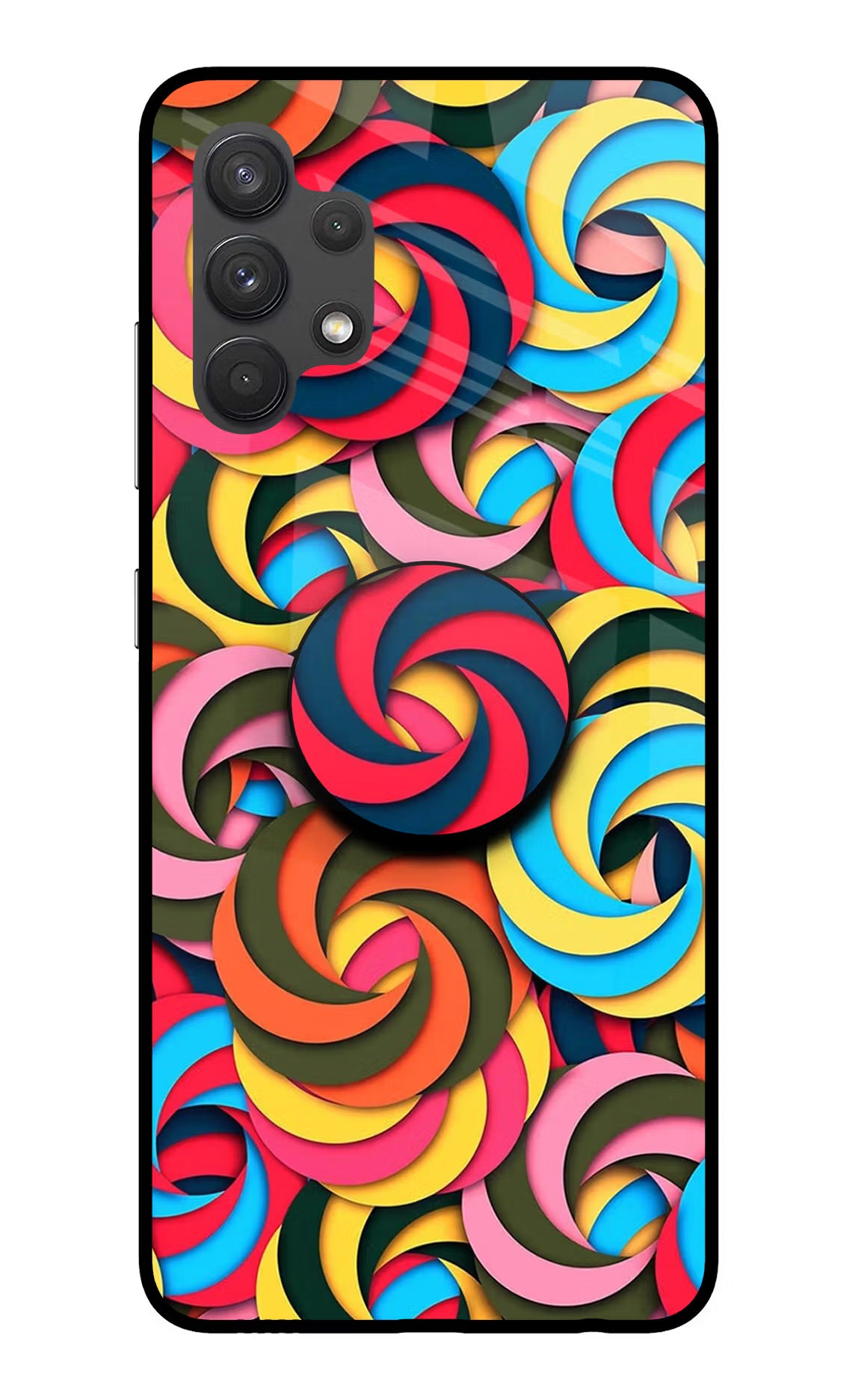Spiral Pattern Samsung A32 4G Glass Case