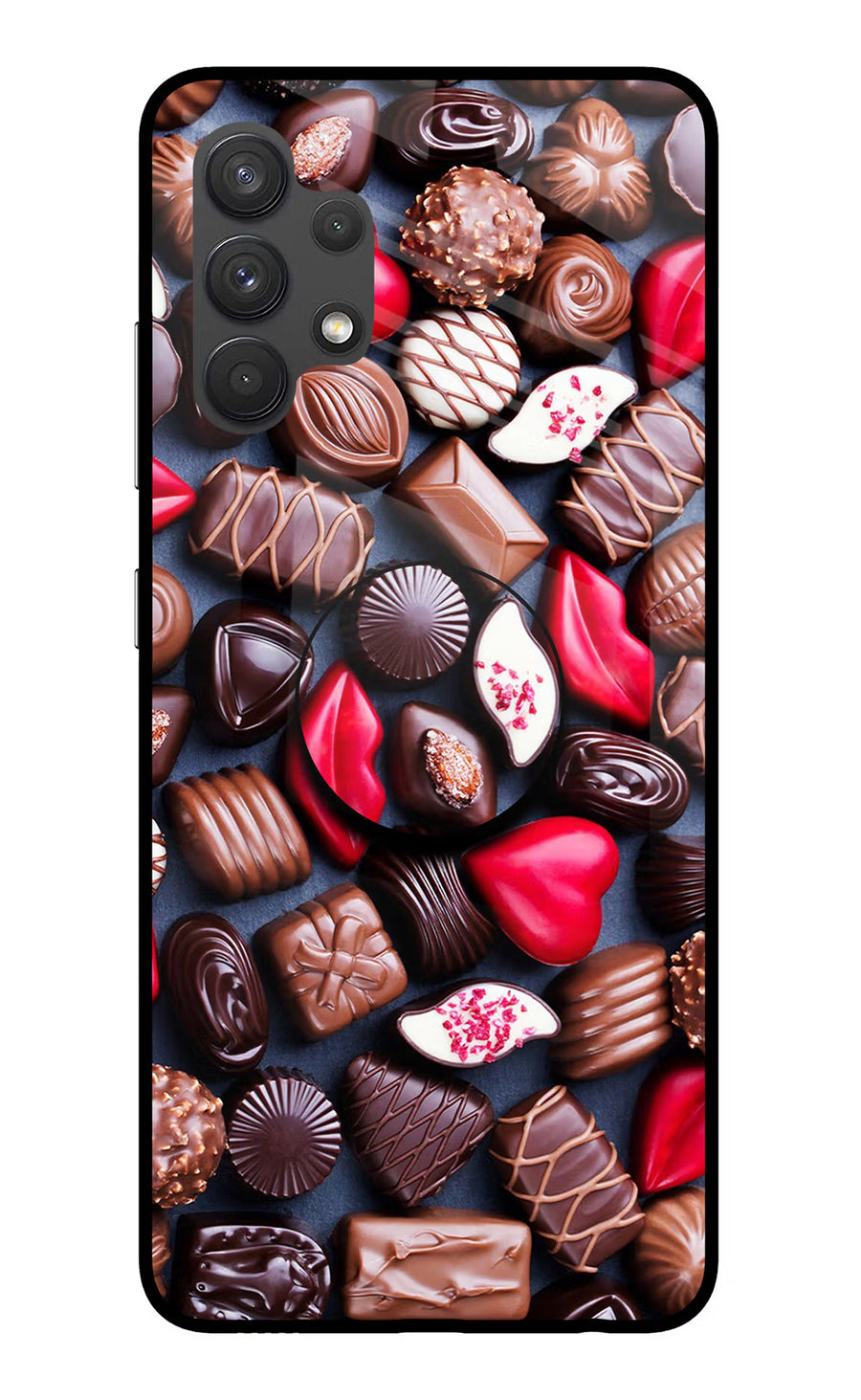 Chocolates Samsung A32 4G Pop Case, Glass case