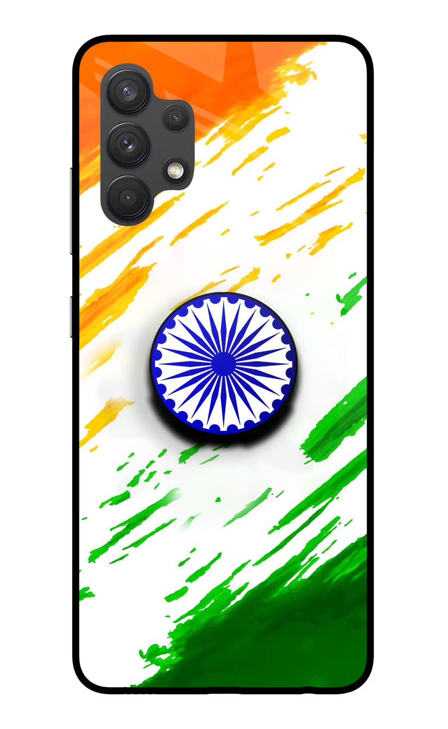 Indian Flag Ashoka Chakra Samsung A32 4G Pop Case, Glass case