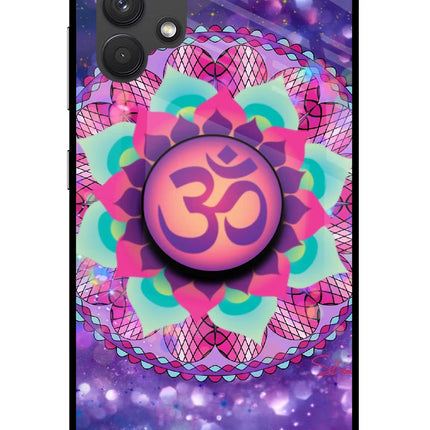 Om Purple Samsung A32 4G Glass Case