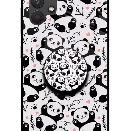 Cute Panda Samsung A32 4G Glass Case