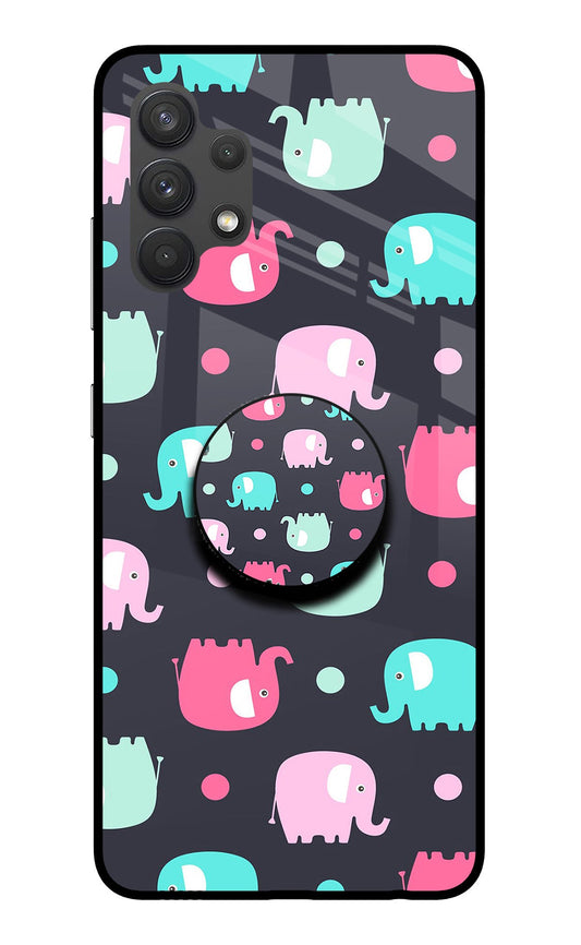 Baby Elephants Samsung A32 4G Glass Case