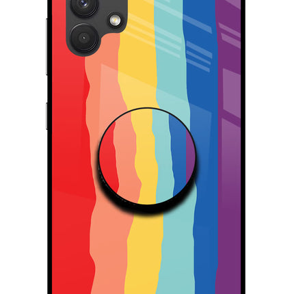 Rainbow Samsung A32 4G Glass Case