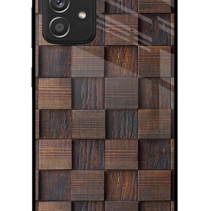 Wooden Cube Design Samsung A52/A52s 5G Glass Case Back Cover by Casekaro