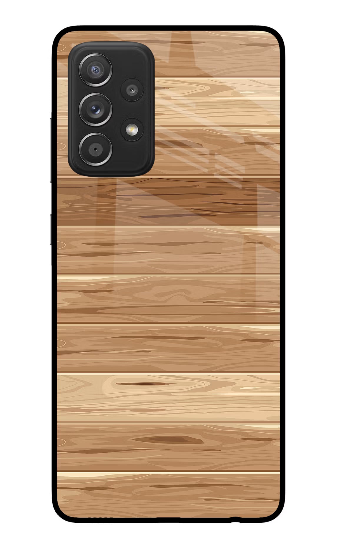 Wooden Vector Samsung A52/A52s 5G Glass Case Back Cover by Casekaro