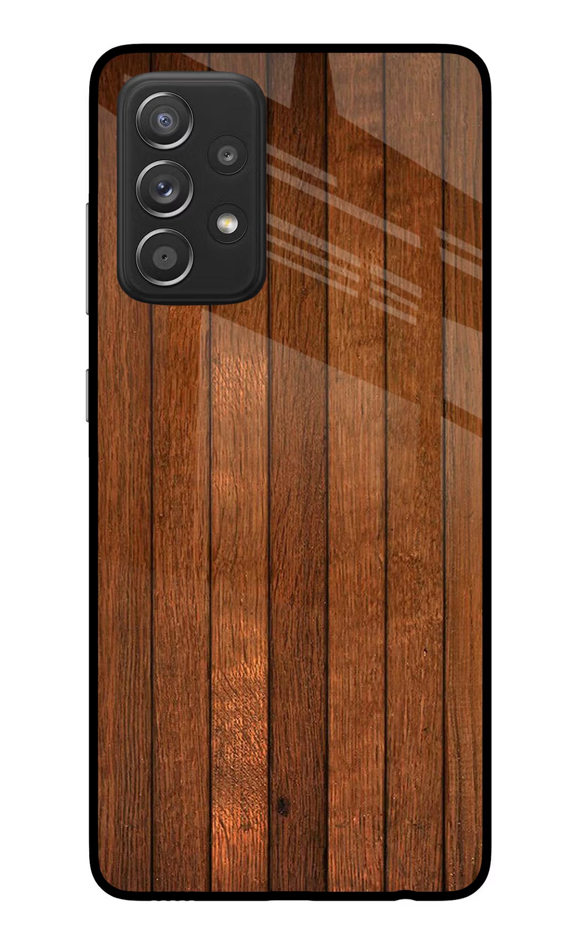 Wooden Artwork Bands Samsung A52/A52s 5G Glass Case Back Cover by Casekaro