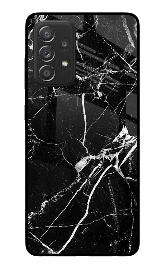 Black Marble Pattern Samsung A52/A52s 5G Glass Case