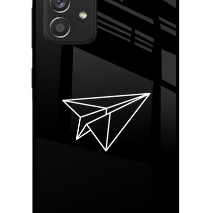 Paper Plane White Samsung A52/A52s 5G Glass Case Back Cover by Casekaro