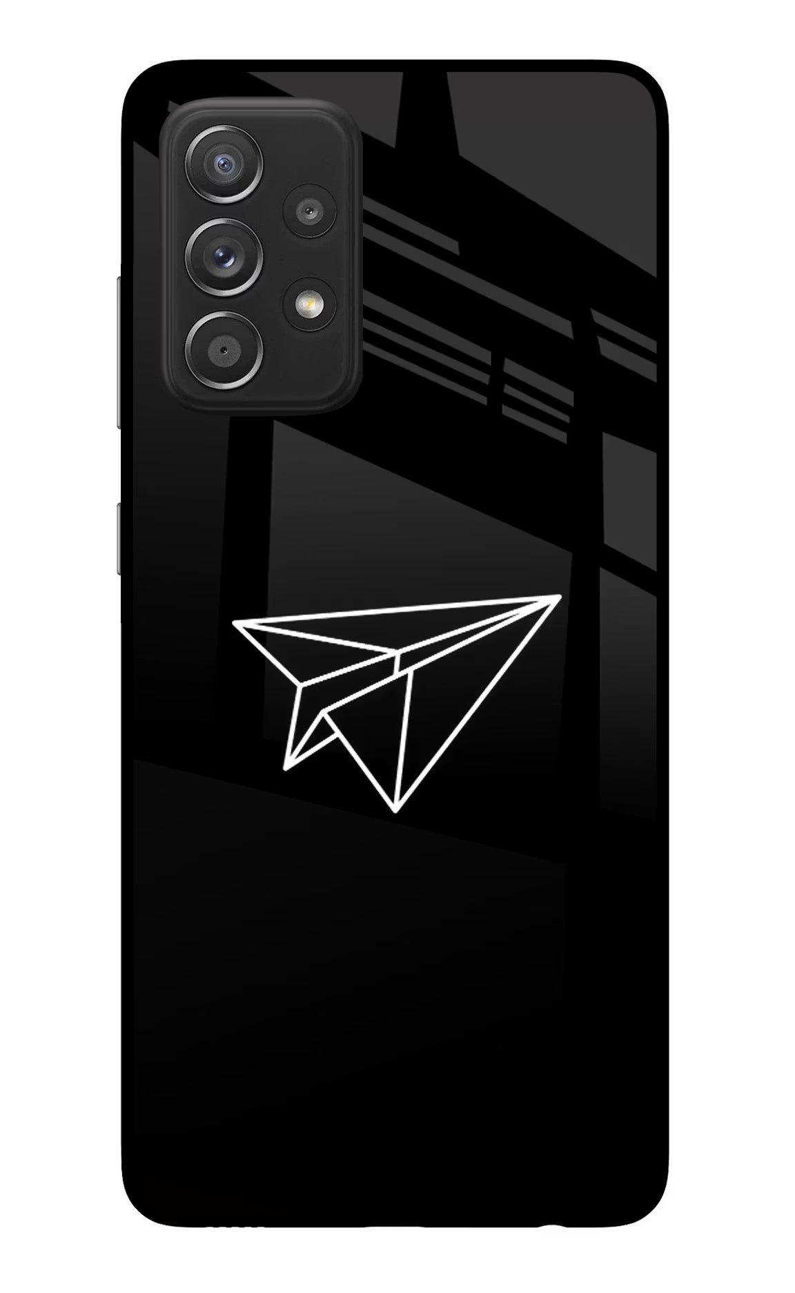 Paper Plane White Samsung A52/A52s 5G Glass Case Back Cover by Casekaro