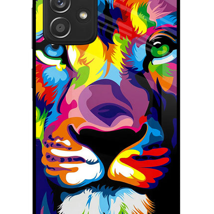 Lion Samsung A52/A52s 5G Glass Case Back Cover by Casekaro