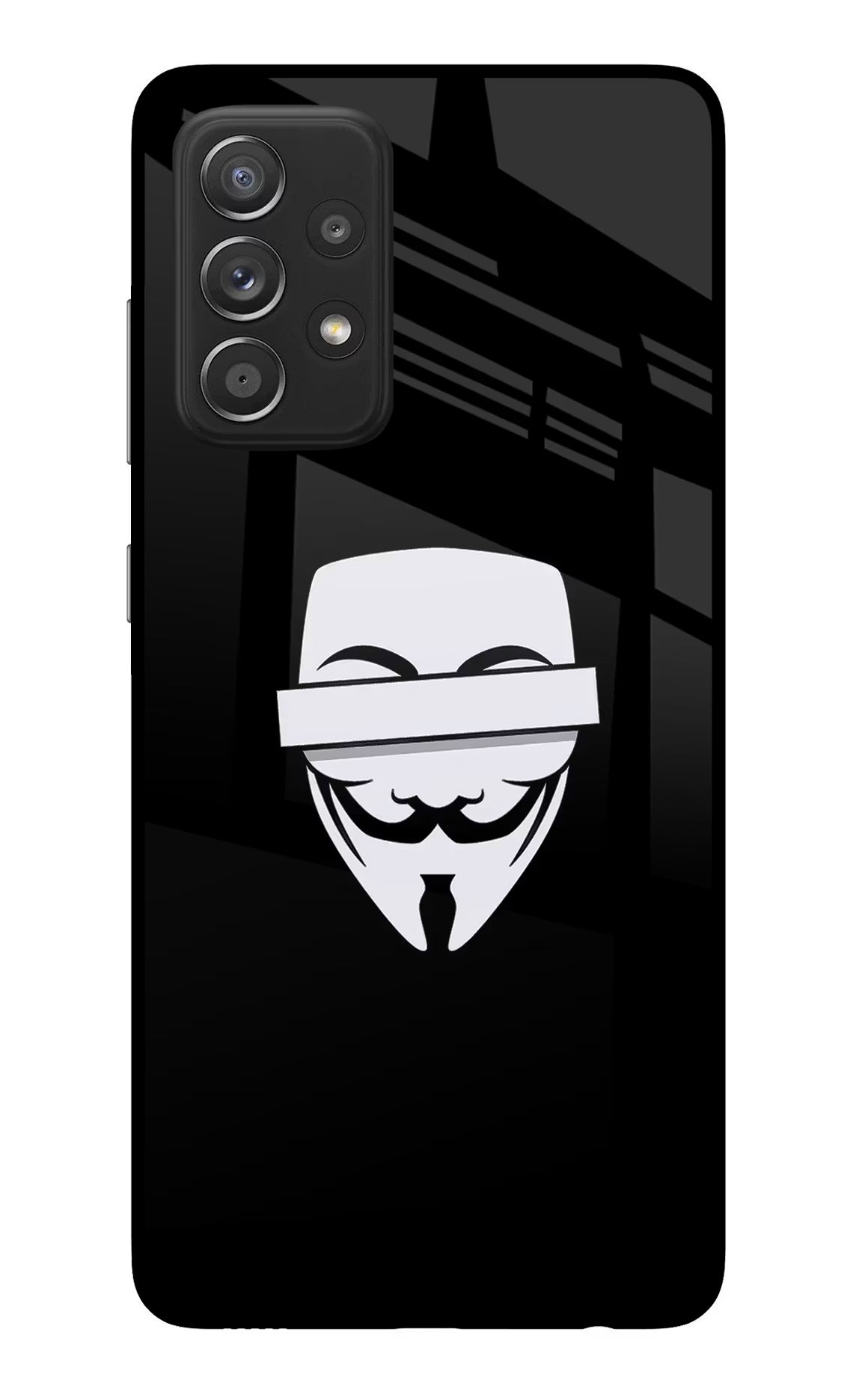 Anonymous Face Samsung A52/A52s 5G Glass Case Back Cover by Casekaro