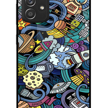 Space Abstract Samsung A52/A52s 5G Glass Case Back Cover by Casekaro