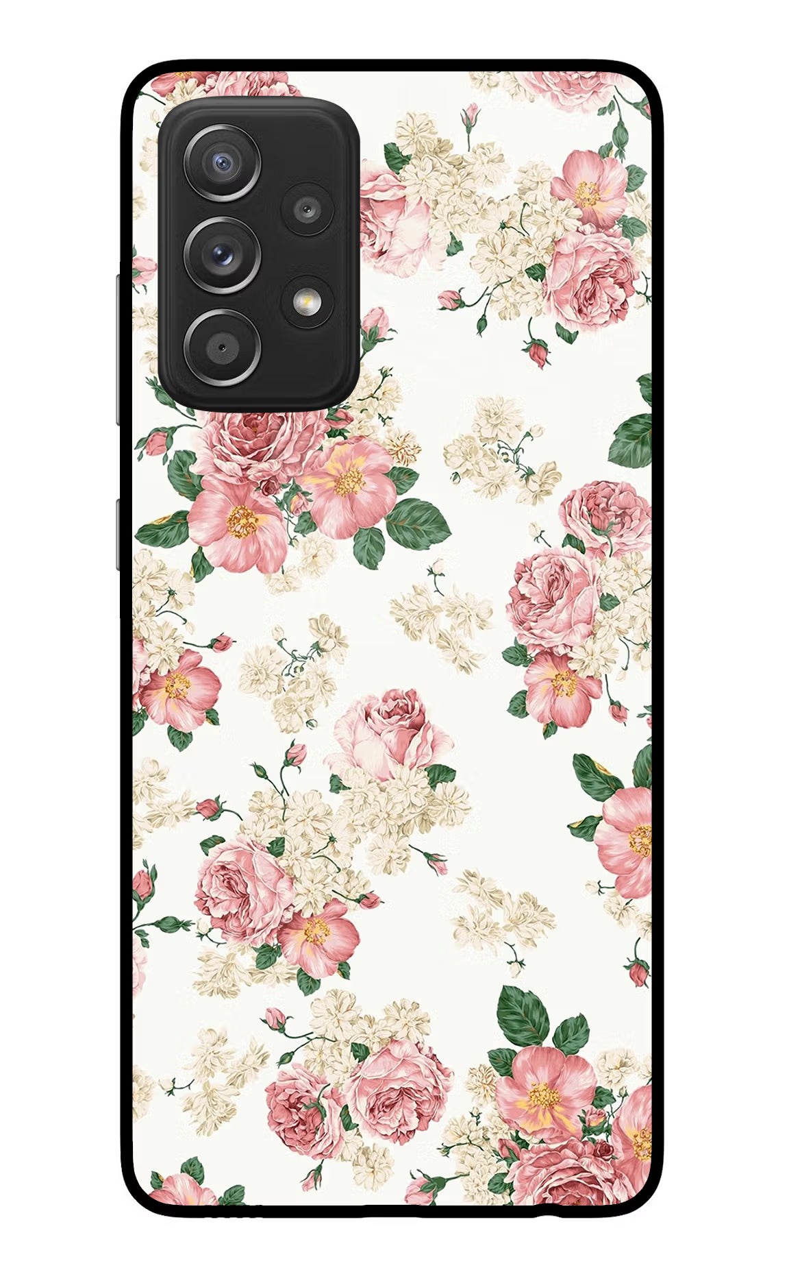 Flowers Samsung A52/A52s 5G Glass Case Back Cover by Casekaro