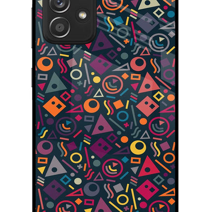 Geometric Abstract Samsung A52/A52s 5G Glass Case Back Cover by Casekaro