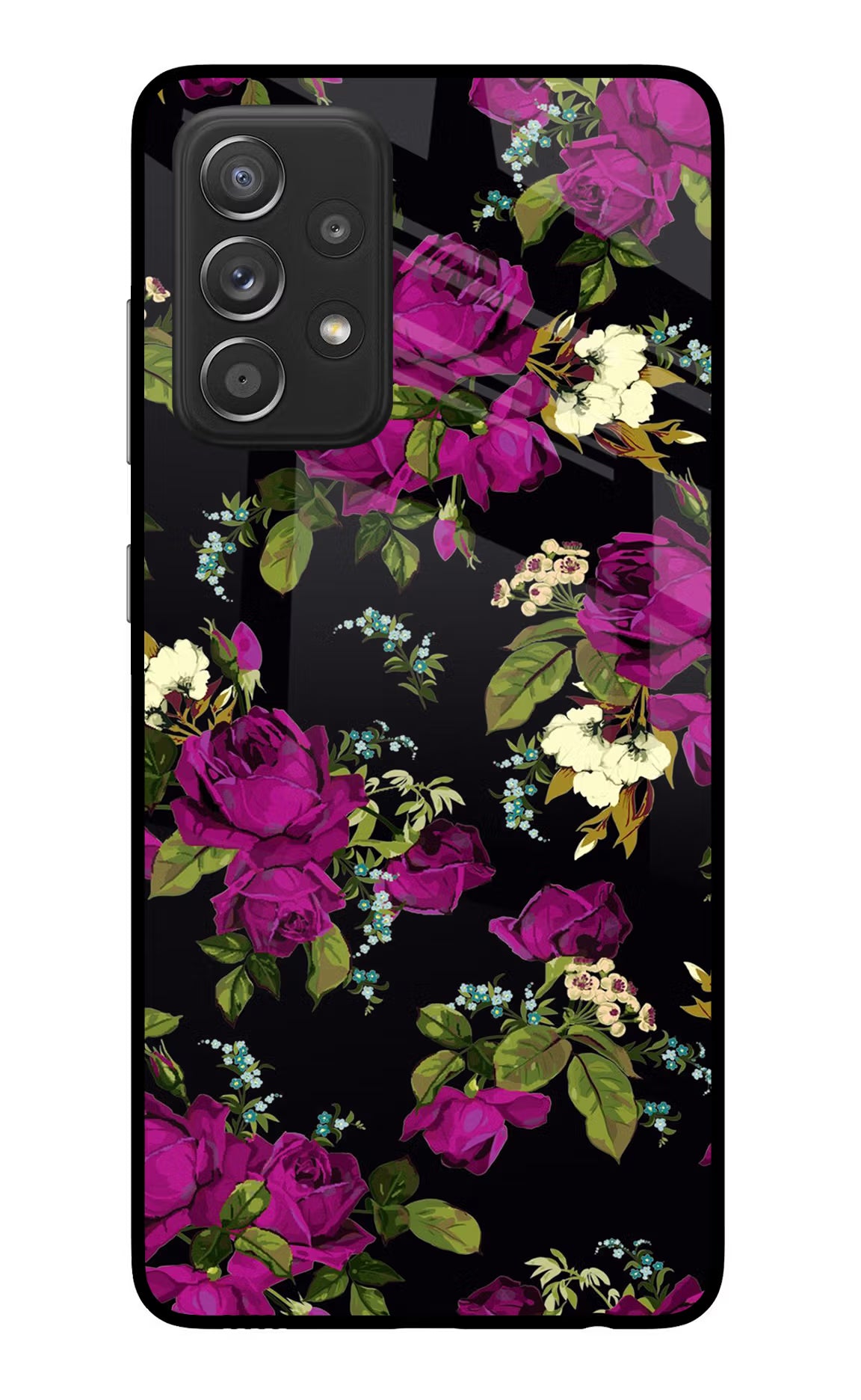 Flowers Samsung A52/A52s 5G Glass Case Back Cover by Casekaro