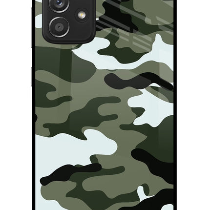 Camouflage Samsung A52/A52s 5G Glass Case Back Cover by Casekaro