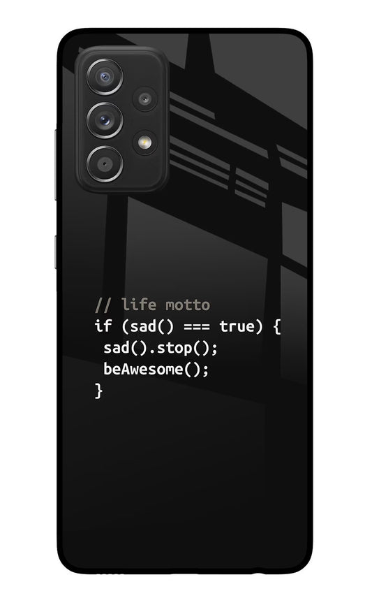 Life Motto Code Samsung A52/A52s 5G Glass Case