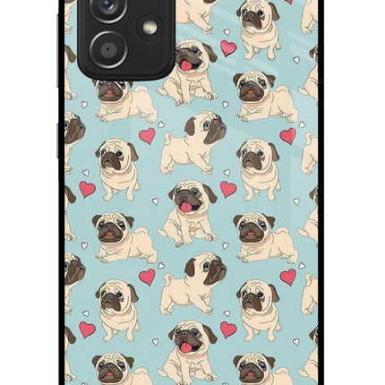 Pug Dog Samsung A52/A52s 5G Glass Case Back Cover by Casekaro